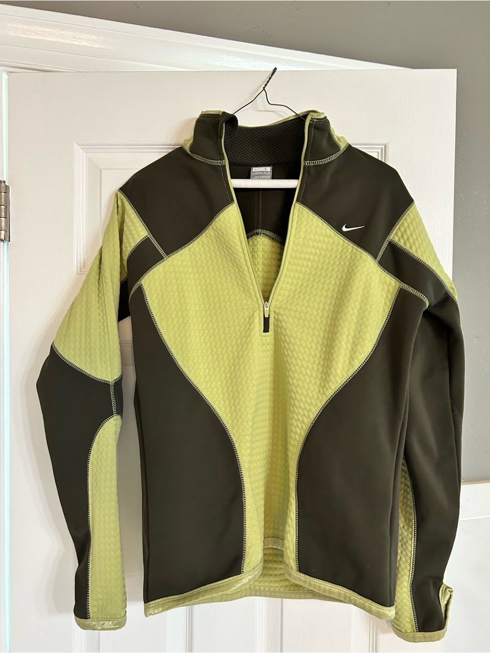 Nike Olive & Lime Half-Zip Utility Jacket